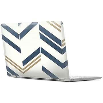 RoomMates RMK9002WP Blue and Metallic Gold Chevron Stripe Peel and Stick Wallpaper, 20.5" x 16.5 feet