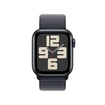 Apple Watch SE (2nd Gen) Smartwatch with GPS + Cellular, Midnight Aluminum, Ink Sport Loop