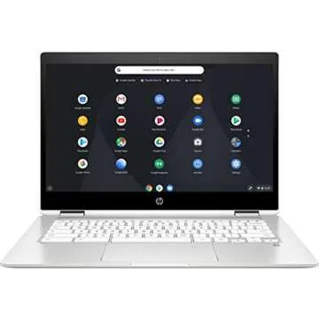 HP 2021 Chromebook 14 Inch Touchscreen 2-in-1 Laptop, Intel Celeron N4000 up to 2.6 GHz, 4GB LPDDR4 RAM, 32GB eMMC, Bluetooth, Webcam, Chrome OS + NexiGo 32GB MicroSD Card Bundle