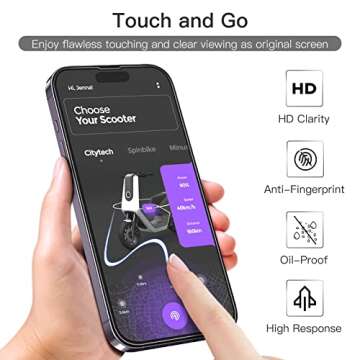 JETech Screen Protector for iPhone 14 Pro Max, 3-Pack