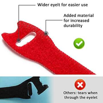 Lekou 60 PCS Cable Ties for Home and Office Organization