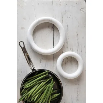 Creative Co-Op White Marble Trivets Set for Stylish Dining