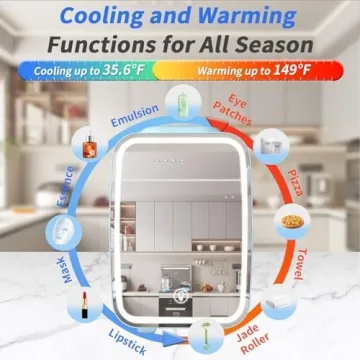 YASHE Mini Skincare Fridge - 4L Cooler & Warmer for Makeup