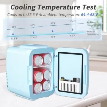 YASHE Mini Skincare Fridge - 4L Cooler & Warmer for Makeup