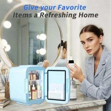 YASHE Mini Skincare Fridge - 4L Cooler & Warmer for Makeup