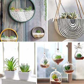 HappyHapi 12 Pcs Artificial Succulents Mini Fake Plants Unpotted Faux Succulent for Craft, Small Plastic Succulents Assortment in Flocked Green Floral Decor for Party, Cake, Garden & Outdoor