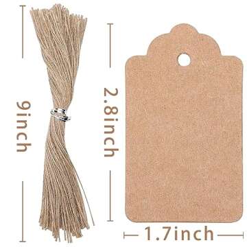VGOODALL 150PCS Kraft Paper Tags with Strings - Versatile Small Gift Tags for Every Occasion