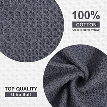 Kitinjoy Cotton Dish Cloths 6 Pack Ultra Absorbent