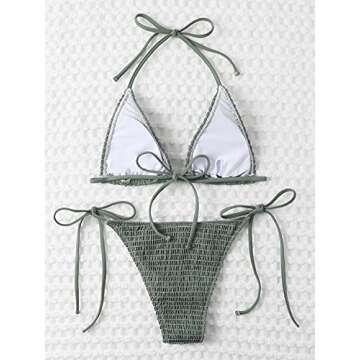 Elegant Halter Top Tie Side Bikini for Summer Fun