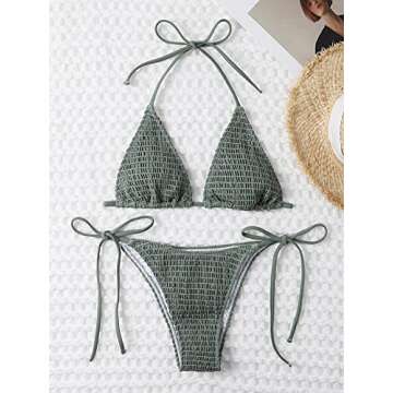 Elegant Halter Top Tie Side Bikini for Summer Fun