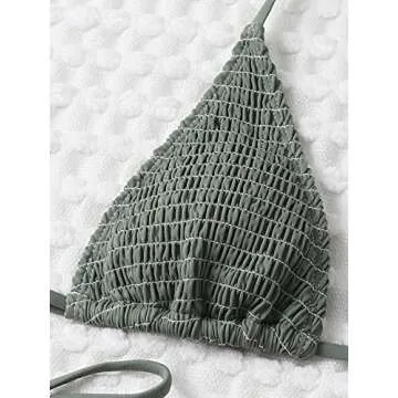 Elegant Halter Top Tie Side Bikini for Summer Fun