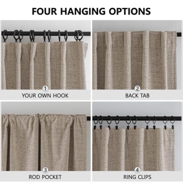 Novecozy 100% Blackout Thermal Curtains for All Rooms