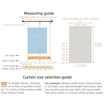 Novecozy 100% Blackout Thermal Curtains for All Rooms