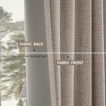 Novecozy 100% Blackout Thermal Curtains for All Rooms