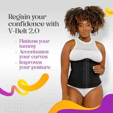 Vanna Belt V-Belt Waist Trainer for Women with Short Torsos - Corset Shapewear for Tummy Control and...