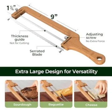 Keechee Adjustable Bread Knife For Homemade Sourdough Slices