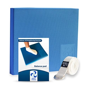 XL or L Foam Balance Pad - FREE Stretching Strap & Booklet | Extra Large Balance Pads - Physical The...
