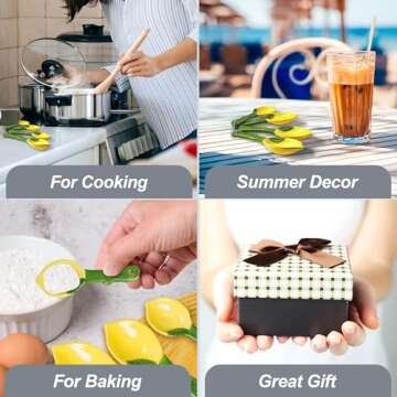 Lemon Ceramic Measuring Spoons Set for Joyful Cooking
