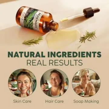 Kukka Rosemary Oil for Hair - 4 Fl Oz - 100% Pure Natural Rosemary Essential Oil - A Great Addition for Shampoo & Scalp Treatments - Made for Hair Care, Skin, Diffusers, Aromatherapy & DIY Soap Making