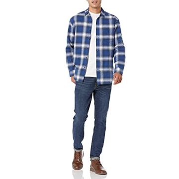 Amazon Essentials Men's Long-Sleeve Flannel Shirt - Stylish Comfort