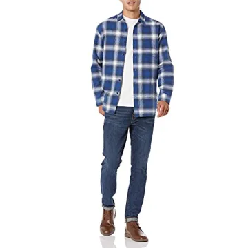 Amazon Essentials Men's Long-Sleeve Flannel Shirt - Stylish Comfort