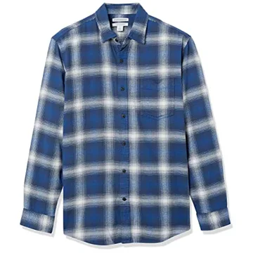 Amazon Essentials Men's Long-Sleeve Flannel Shirt - Stylish Comfort