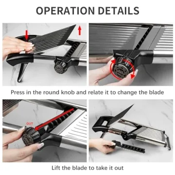 Vekaya Mandoline Slicer - Premium Vegetable Cutter for Kitchen