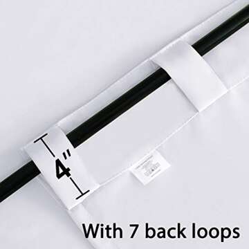 Turquoize White Curtains 84 Inch Long Room Darkening Curtains for Bedroom Thermal Insulated Back Tab Rod Pocket Black Out Curtains for Living Room, 52" W x 84" L, 2 Panels, Pure White