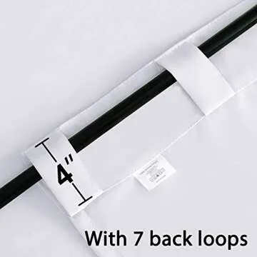 Turquoize White Room Darkening Thermal Curtains 84"