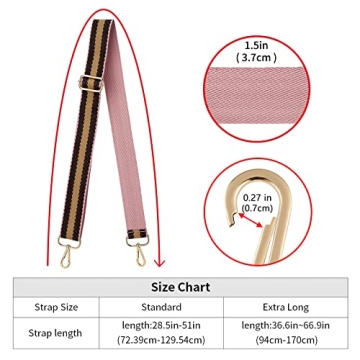 ZOOEASS Wide Adjustable Strap for Bag Style & Comfort