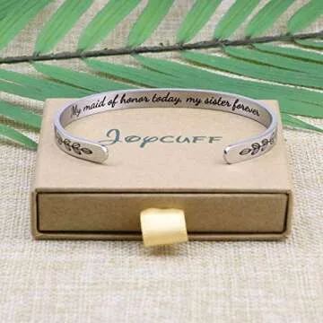 JoycuFF My Maid of Honor Today My Sister Forever Bracelet Wedding Party Gift for Sister