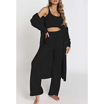 Fixmatti Women 3 Pcs PJ Outfit Set Stylish & Cozy