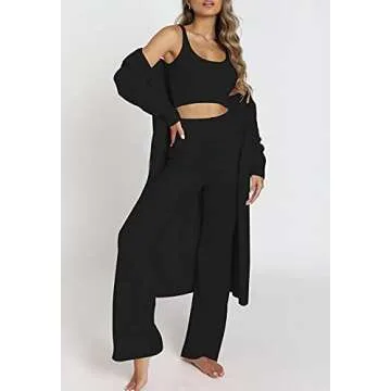 Fixmatti Women 3 Pcs PJ Outfit Set Stylish & Cozy