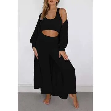 Fixmatti Women 3 Pcs PJ Outfit Set Stylish & Cozy