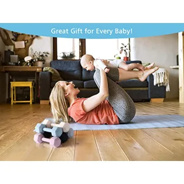 Giftty Baby Dumbbell Silicone Infant Rattle Toy - Safe & Fun