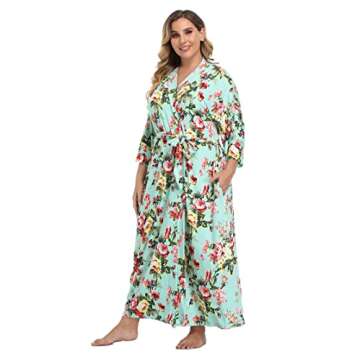 Plus Size Floral Kimono Robes for Women - Super Shopping-zone