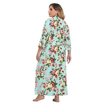 Plus Size Floral Kimono Robes for Women - Super Shopping-zone