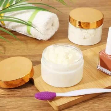 4 Pieces Round Clear Wide-mouth Leak Proof Plastic Container Jars with Lids for Travel Storage Makeup Beauty Products Face Creams Oils Salves Ointments DIY Making or Others (Clear, 4 Ounce)