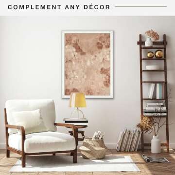 MCS Studio Gallery 20x27 Poster Frame White Woodgrain, Vertical & Horizontal Wall Hanging Large Picture Frame for Photos, Posters & Art Prints (1-Pack)