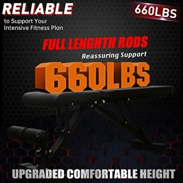 FLYTIGER Adjustable Weight Bench – Foldable Home Gym