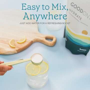 GOODONYA Organic Hydration Electrolyte Powder | Lemon, Coconut Water, Magnesium, Himalayan Pink Salt...