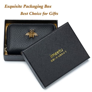 imeetu RFID Small Leather Wallet for Women