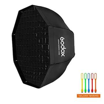 Godox 37" / 95cm Umbrella Octagon Softbox Reflector with Honeycomb Grid and Carrying Bag for Studio ...