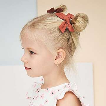 24PCS Baby Girl Hair Bows Alligator Clips Fully Lined Hair Barrettes Hair Accessories for Little Gir...
