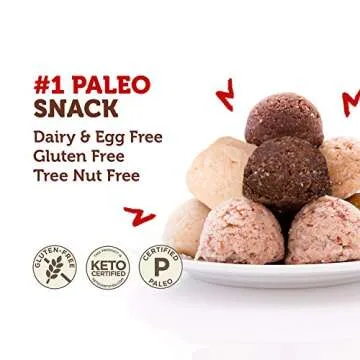 Paleo Angel Power Balls Healthy Paleo Approved Gluten Free Protein Snack Bars (Variety 4-Pack)
