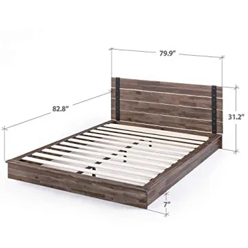 ZINUS Brock King Bed Frame with Solid Wood Design
