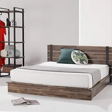 ZINUS Brock King Bed Frame with Solid Wood Design