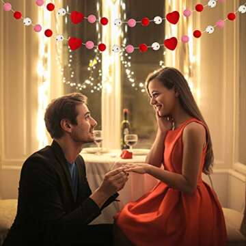 Valentine's Felt Ball Garland - Colorful Home Decor