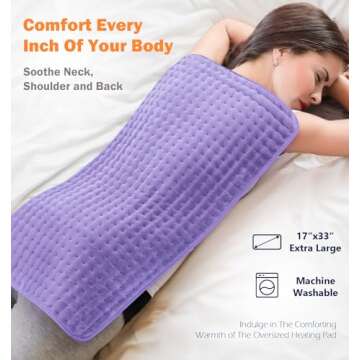 17"x33" Heating Pad for Ultimate Pain Relief and Comfort
