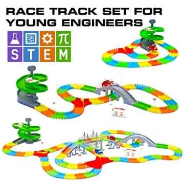 USA Toyz Glow Trax Tracks for Kids - STEM Racing Fun